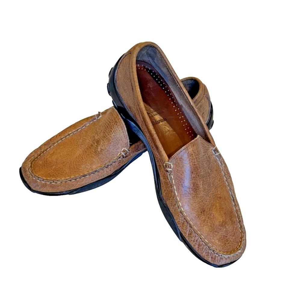 Allen Edmonds Eldorado Men's Distressed‎ Leather Slip On Loafers Brown - Size 8D - Picture 3 of 9